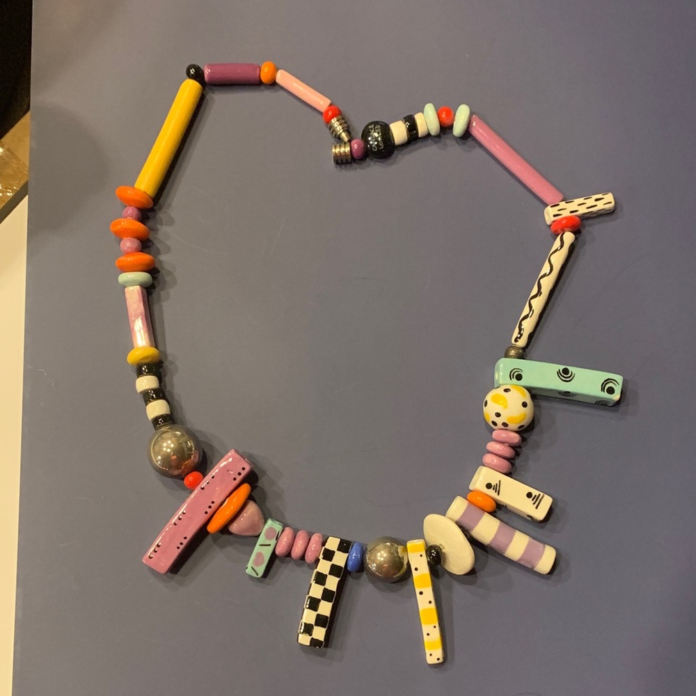 Colorful “Art to Wear” Beaded Necklace
